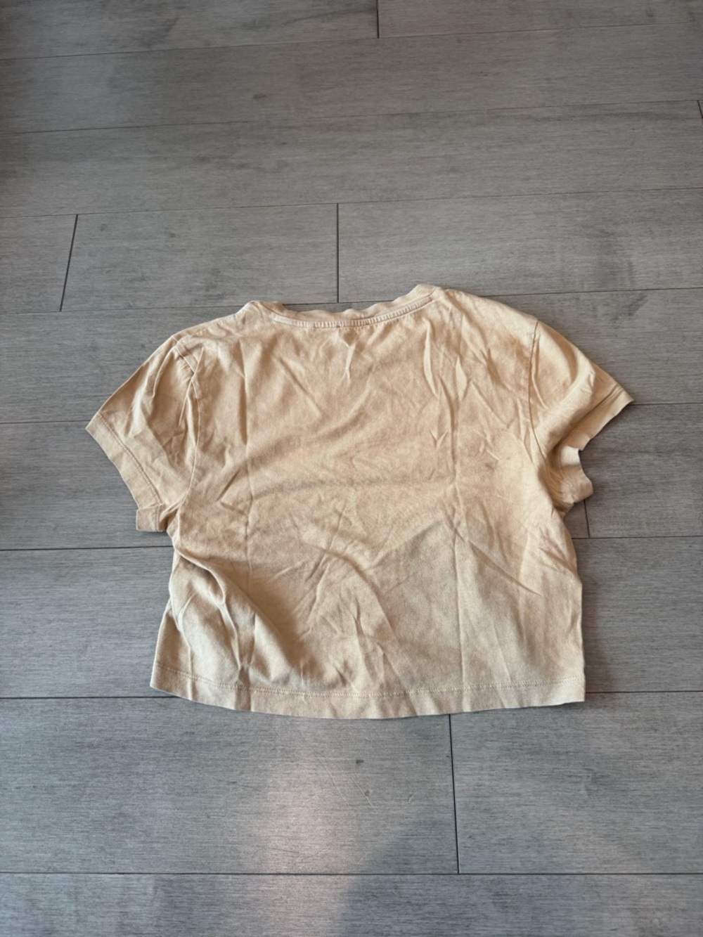 Kith Beige Logo Crewneck Tee - Picture 4 of 5